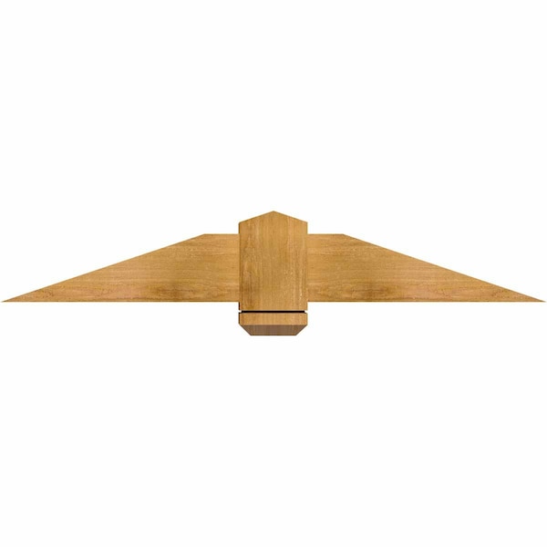Ekena Millwork Eugene Rough Sawn Timber Gable Bracket, Western Red Cedar, 48"W x 8"H x 6"D x 6"F, 4/12 Pitch GBW048X08X0606EUG00RWR - main